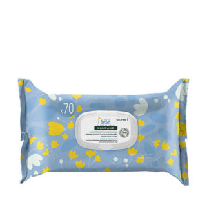 KLORANE BÉBÉ LINGETTES NETTOYANTES DOUCES – 70 PIÉCES